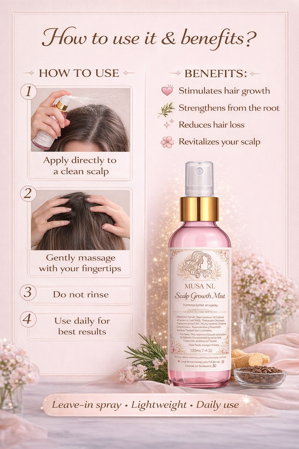 Scalp growth mist